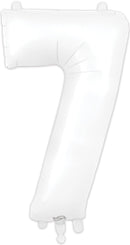 34" NUMBER 7 MATTE WHITE FOIL