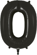 34" NUMBER ZERO BLACK FOIL