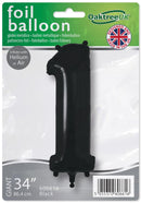 34" NUMBER 1 BLACK FOIL