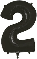 34" NUMBER 2 BLACK FOIL