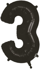 34" NUMBER 3 BLACK FOIL