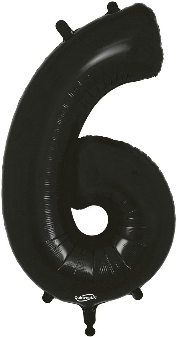 34" NUMBER 6 BLACK FOIL