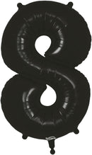 34" NUMBER 8 BLACK FOIL