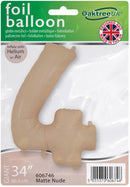 34" LARGE NUMBER 4 MATTE NUDE FOIL