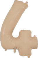 34" LARGE NUMBER 4 MATTE NUDE FOIL