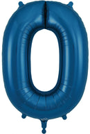 34" NAVY BLUE NUMBER ZERO FOIL