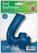 34" NAVY BLUE NUMBER 4 FOIL