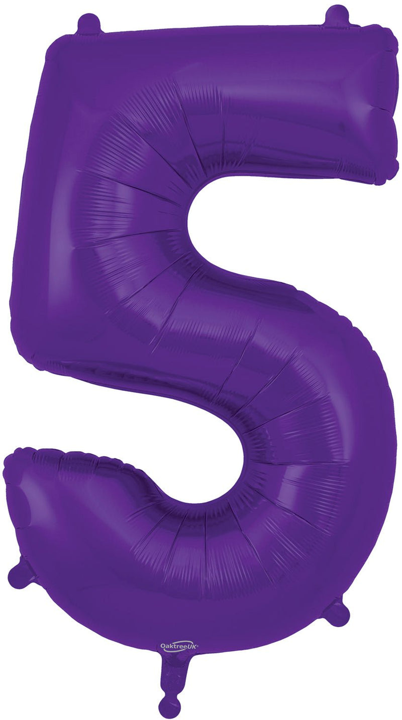 34" NUMBER 5 PURPLE FOIL