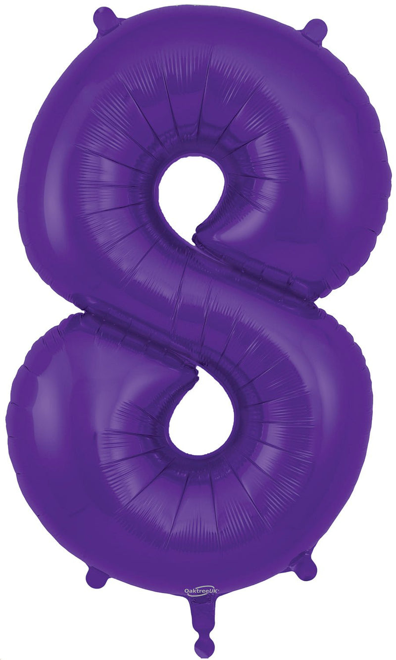 34" NUMBER 8 PURPLE FOIL