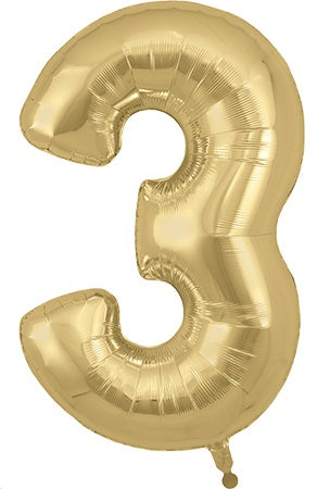 34" GOLD SILK NUMBER 3 FOIL