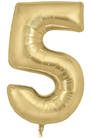 34" GOLD SILK NUMBER 5 FOIL