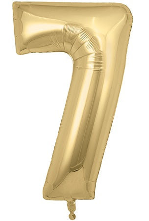34" GOLD SILK NUMBER 7 FOIL