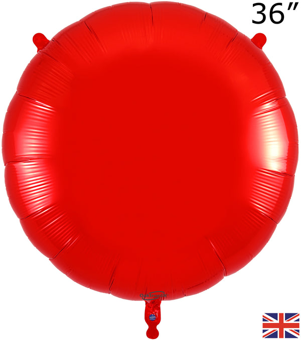36" RED ROUND FOIL