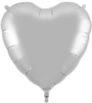 36" SILVER HEART FOIL