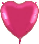 36" FUCHSIA HEART FOIL
