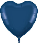 36" NAVY BLUE HEART FOIL