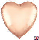 18" SATIN PASTEL ROSE QUARTZ HEART PACKAGED FOIL