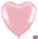 18" SATIN PASTEL COTTON CANDY PINK HEART PACKAGED FOIL