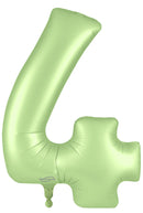 34" NUMBER 4 SATIN PASTEL PISTACHIO FOIL
