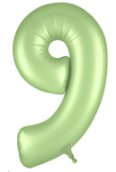 34" NUMBER 9 SATIN PASTEL PISTACHIO FOIL