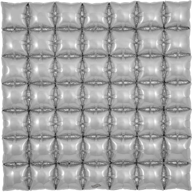 36" OAKTREE WAFFLE FOIL SILVER (7 X 7)