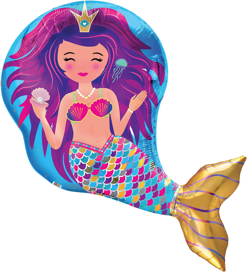 35" IRIDESCENT MERMAID FOIL