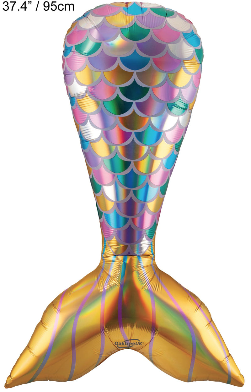 37" IRIDESCENT MERMAID TAIL FOIL