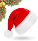 ADULT PLUSH SANTA HAT WITH FUR