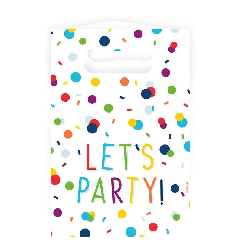 LOOT BAGS: CONFETTI BIRTHDAY LOOT BAGS (8 PER PACK)