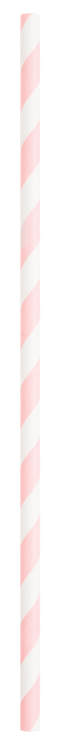 STRAWS: LOVELY PINK STRIPED PAPER STRAWS (10 PER PACK)