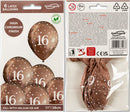 11" OAKTREE SPARKLING FIZZ ROSE GOLD 16TH LATEX (6 PER PACK)