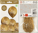 11" OAKTREE SPARKLING FIZZ GOLD HAPPY BIRTHDAY LATEX (6 PER PACK)