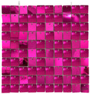 SEQUIN WALL PANEL METALLIC FUCHSIA 100 SQUARES (30CM X 30CM)