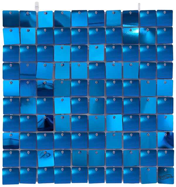 SEQUIN WALL PANEL METALLIC LIGHT BLUE 100 SQUARES (30CM X 30CM)