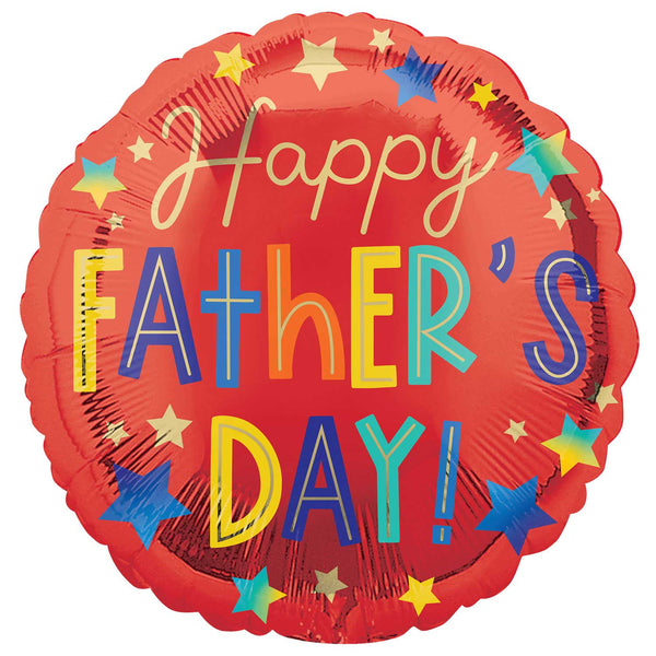 18" ROUND FATHER'S DAY STARS FOIL