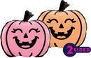 20" SMILING JACK-O'-LANTERN SHAPE FOIL
