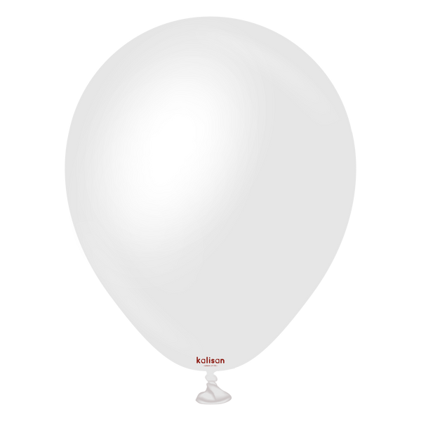 5" KALISAN OPAQUE SATIN SNOW WHITE LATEX (50 PER BAG)