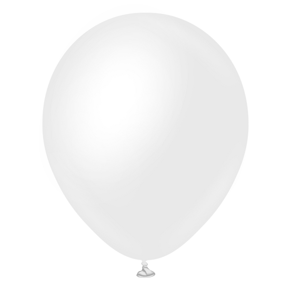 12" KALISAN OPAQUE SATIN SNOW WHITE LATEX (50 PER BAG)