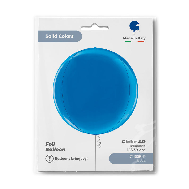 15" GLOBE BLUE 4D FOIL