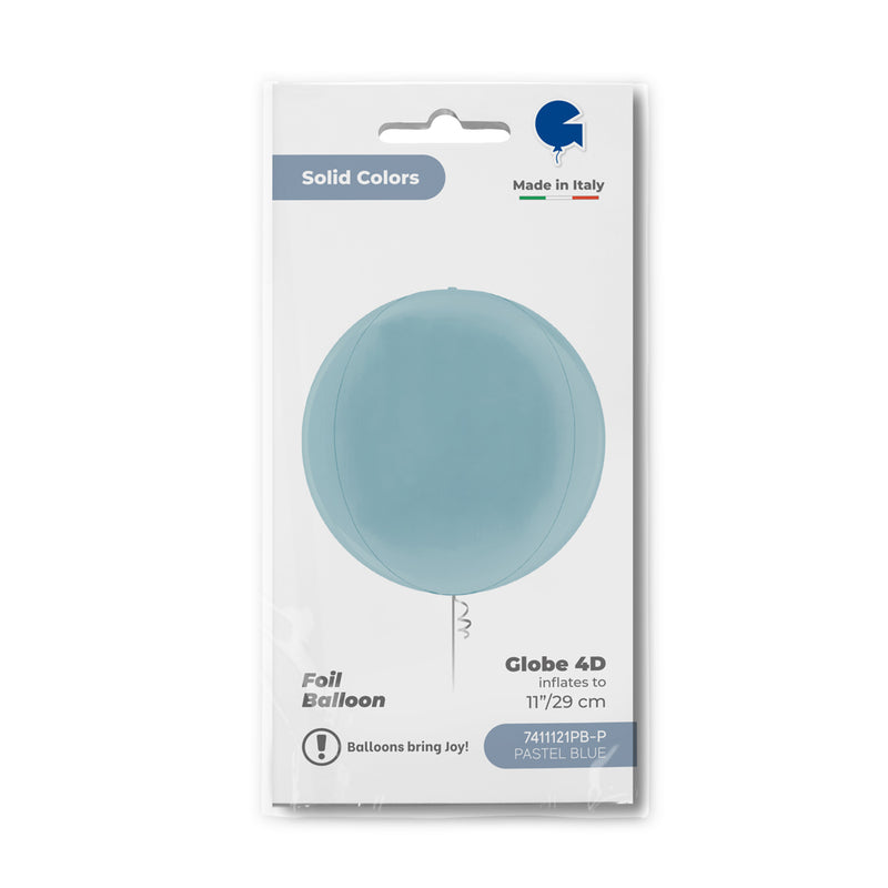 15" GLOBE PASTEL BLUE 4D FOIL