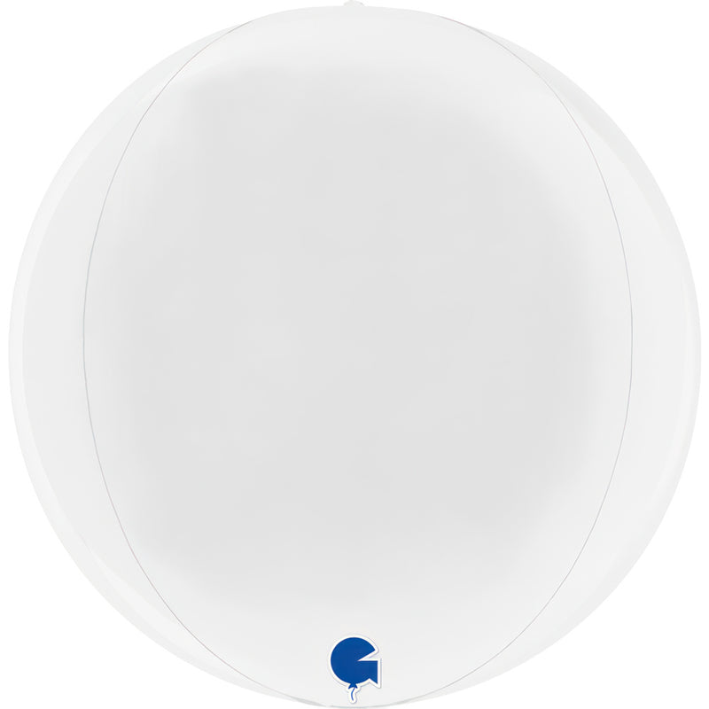 15" GLOBE WHITE 4D FOIL