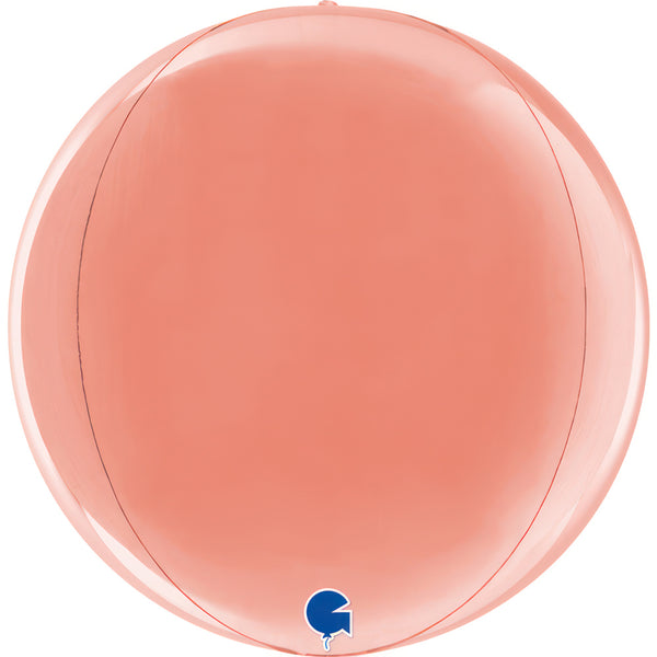 15" GLOBE ROSE GOLD 4D FOIL