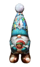 43" GIANT CHRISTMAS GNOME BLUE FOIL (STAND-UP AIR-FILL OR HELIUM)