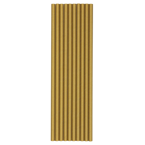 STRAWS: GOLD PAPER STRAWS (10 PER PACK)