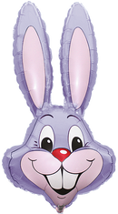 35" PASTEL LILAC RABBIT HEAD FOIL