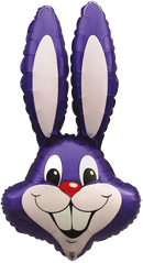 35" RABBIT HEAD VIOLET FOIL