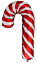 39" CANDY CANE WHITE & RED FOIL