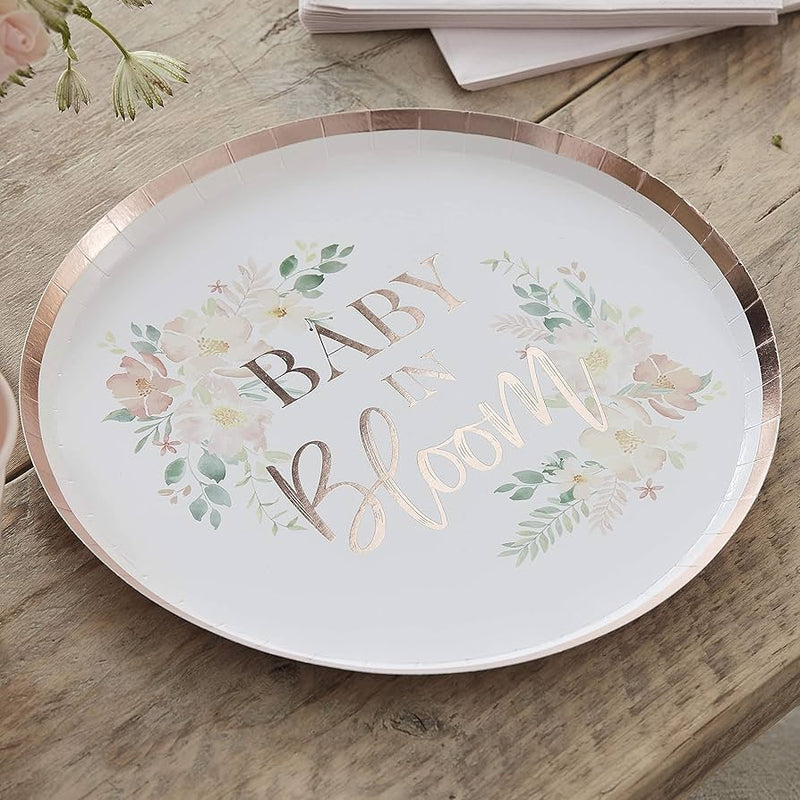 Baby in Bloom Plates (Pack of 8)