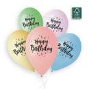 13" HAPPY BIRTHDAY PASTEL LATEX (25 PER PACK)