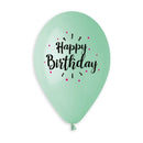 13" HAPPY BIRTHDAY PASTEL LATEX (25 PER PACK)